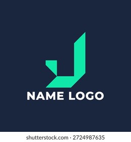Diseño moderno del logotipo de la letra mínima J con estilo creativo colorido para la marca, el inicio, la Tecnología y la identidad empresarial
