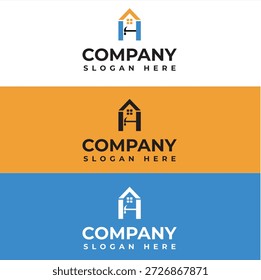 Diseño de logotipo de marca de letra moderno y mínimo que presenta la letra H combinada con un concepto de icono de construcción y construcción. La geometría limpia y la tipografía equilibrada crean una ilustración de logotipo de Vector profesional y versátil. Adecuado para conceptos de marca, diseño de identidad, presentaciones de logotipos y proyectos de Diseño gráfico. Diseño ficticio, sin Marca comercial implícita.