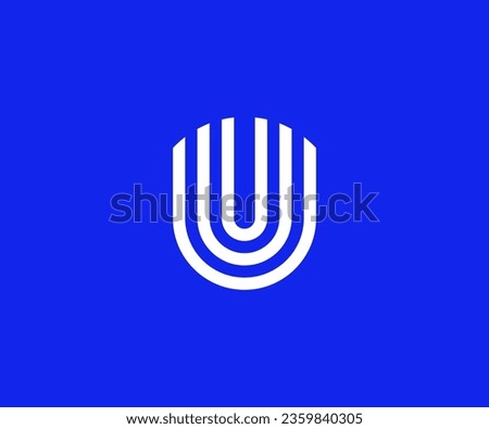 Modern and Minimal Letter U Logo Design