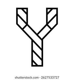 Modern and Minimal  letter Y logo design template concept vector