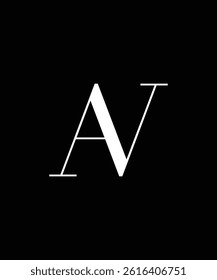 Modern Minimal Letters A V Icon for Business, Branding, and Professional Identity