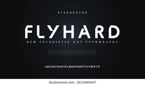Modern minimal logo alphabet font. Abstract scifi science futuristic typography sport, technology, fashion, digital, future creative logos fonts. vector illustration
