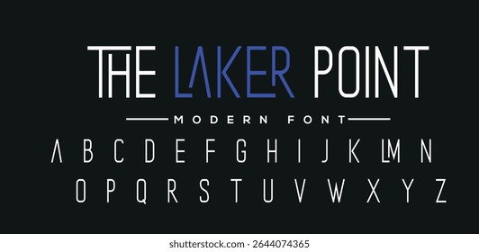 Modern minimal logo alphabet font. Abstract scifi science futuristic typography sport, technology, fashion, digital, future creative logos fonts. vector illustration