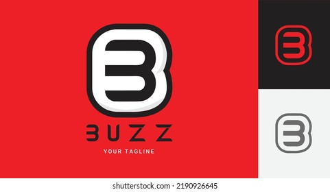 Modern minimal Logo B letters. Classic Lettering Minimal Fashion Designs. Elegant awesome Typography. creative Buzz logo