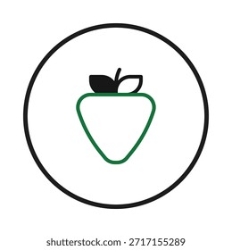 Un diseño de logotipo moderno y minimalista con una fresa estilizada contenida dentro de un marco circular. El uso de verde y negro agrega atractivo visual para promover la salud y productos sostenibles relacionados