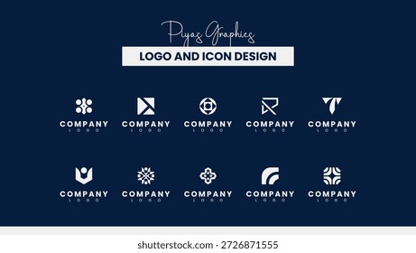Moderne minimale Logo- und Symboldesign-Kollektion