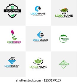 Modern Minimal Mega Vector Logo set Collection 