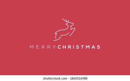 Modern and minimal Merry Christmas Greeting Card