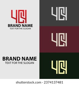 Modern Minimal Monogram Vector Logo