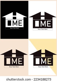 Modern and minimal negative space Logo template