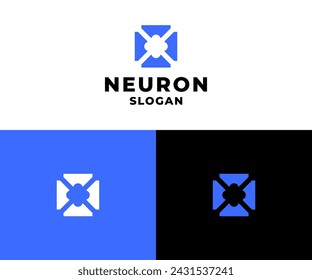 Modern and minimal Neuron Logo Design