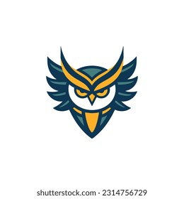 Modern minimal owl logo illustration