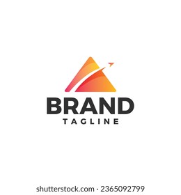 Modern and minimal paper plane logo design for logistics business, aviation, delivery, finance and technology brand.