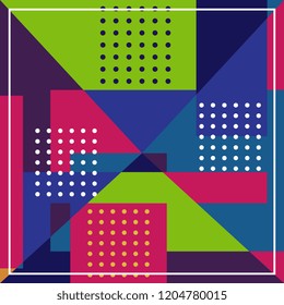 Modern minimal pattern with colorful abstract geometric background. Multicolor patterns good for pillow, hijab, scarf, and textile print.