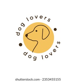 modern minimal pet logo veterinary dog cat head mascot animal friend cute logo design vector graphic illustration