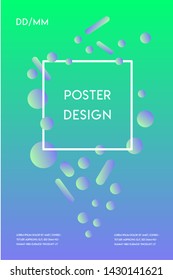 Modern minimal poster design template with abstract shapes, and gradient colors. Vector design.