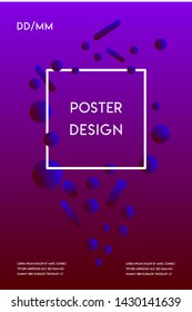 Modern minimal poster design template with abstract shapes, and gradient colors. Vector design.