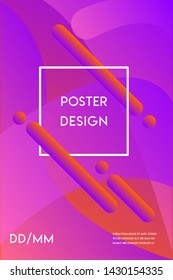 modern minimal poster design template with abstract dynamic shapes, and gradient vivid colors. Vector design.