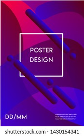 modern minimal poster design template with abstract dynamic shapes, and gradient vivid colors. Vector design.