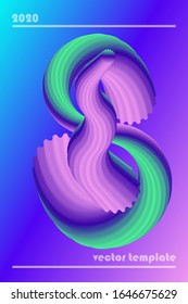 modern minimal poster design template with gradient color and abstract shape