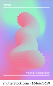plantilla moderna de diseño de póster mínimo con color degradado y forma abstracta