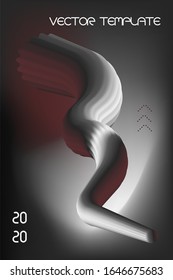 modern minimal poster design template with gradient color and abstract shape