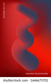 modern minimal poster design template with gradient color and abstract shape