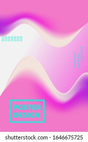 plantilla moderna de diseño de póster mínimo con color degradado y forma abstracta