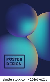 plantilla moderna de diseño de póster mínimo con color degradado y forma abstracta