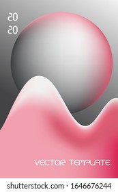 moderne minimale Plakatdesign-Vorlage mit Farbverlauf-Farbe und abstrakter Form