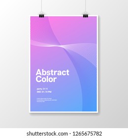 Modern Minimal Poster Flyer. Vibrant Color Gradient Abstract Poster Flyer Template. 