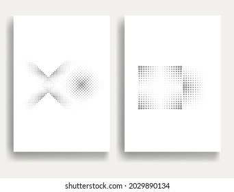 Modern minimal posters .Linear halftone dots Design .elements for your design. vector illustration