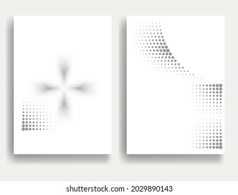 Modern minimal posters .Linear halftone dots Design .elements for your design. vector illustration