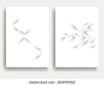 Modern minimal posters .Linear halftone dots Design .elements for your design. vector illustration