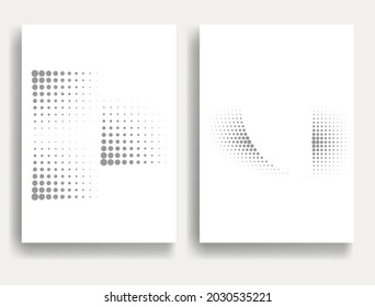 Modern minimal posters .Linear halftone dots Design .elements for your design. vector illustration