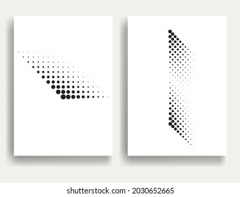 Modern minimal posters .Linear halftone dots Design .elements for your design. vector illustration