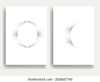 Modern minimal posters .Linear halftone dots Design .elements for your design. vector illustration