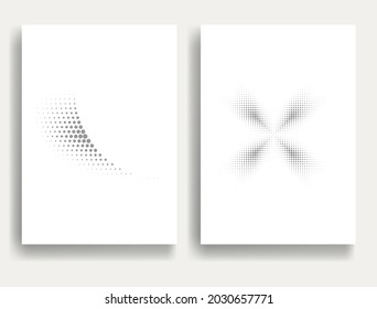 Modern minimal posters .Linear halftone dots Design .elements for your design. vector illustration