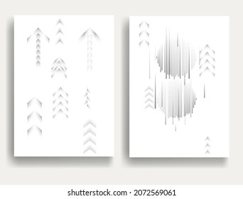 Moderne minimale Plakate .Lineare Halftone Punkte Design .Elemente für Ihr Design. Vektorgrafik