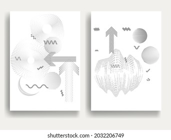 Moderne minimale Plakate. Vektordesign-Komposition mit verschiedenen geometrischen Formen . Abstrakte zeitgenössische Kunst. Neo Modernismus.