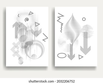 Modern minimal posters . Vector design composition with various geometric shapes . Abstract contemporary art . Neo modernism .