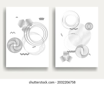 Afiches mínimos modernos . Composición de diseño de vectores con varias formas geométricas. Resumen del arte contemporáneo. Neomodernismo.