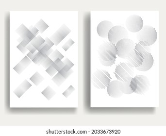 Moderne minimale Plakate. Vektordesign-Komposition mit verschiedenen geometrischen Formen . Abstrakte zeitgenössische Kunst. Neo Modernismus.