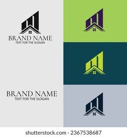 Modern Minimal Real Estate Vector Logo