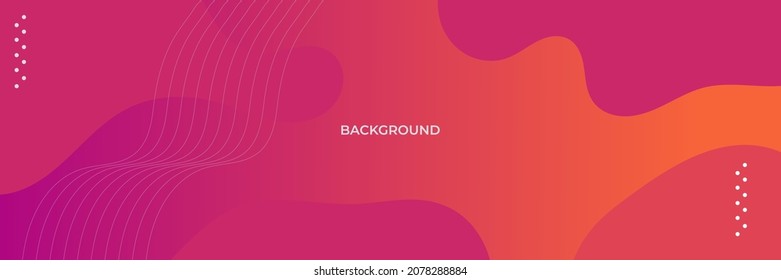 Modern minimal red background design. Abstract gradient banner vector illustration. Banner wavy background template.