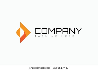 Modern and Minimal Right Arrow Letter D logo design