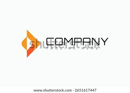 Modern and Minimal Right Arrow Letter D logo design