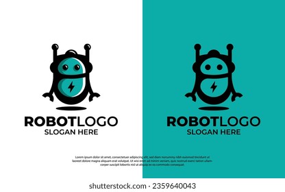 Modern Minimal Robot Logo Template