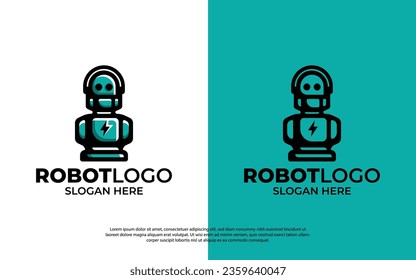 Modern Minimal Robot Logo Template