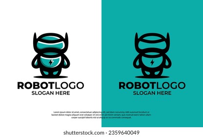 Modern Minimal Robot Logo Template